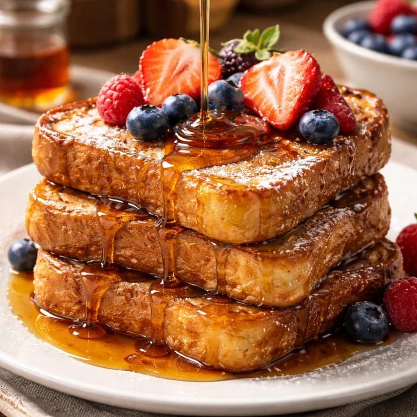 French Toast with Maple Syrup (Classic Breakfast Recipe)