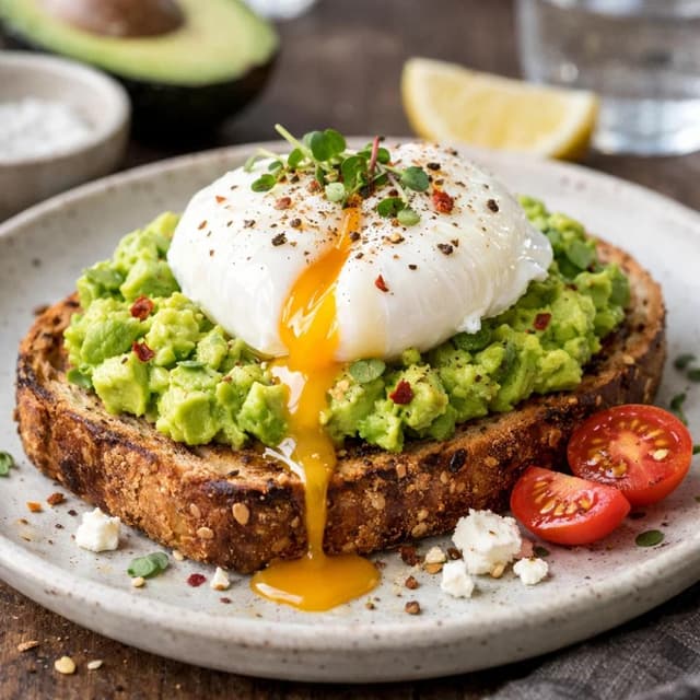 Avocado Toast with Poached Egg (Healthy Breakfast Idea)