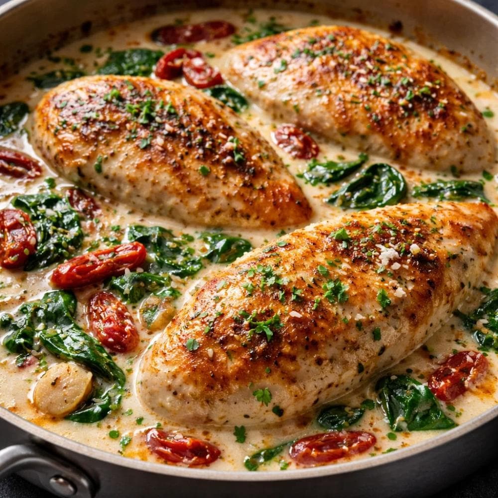 Creamy Tuscan Chicken (One Pan Italian Recipe)