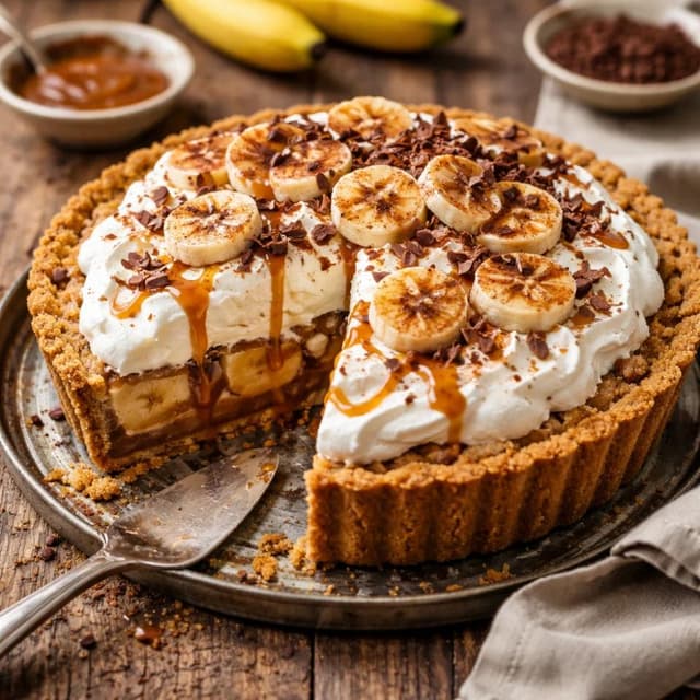 Banoffee Pie (Classic British Banana and Toffee Dessert)