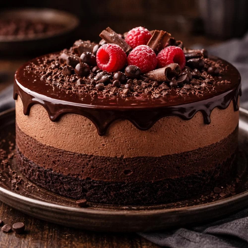 Chocolate Mousse Cake Recipe (Light and Decadent)