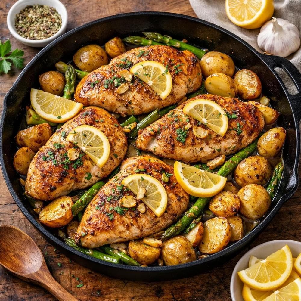 One-Pan Lemon Garlic Chicken