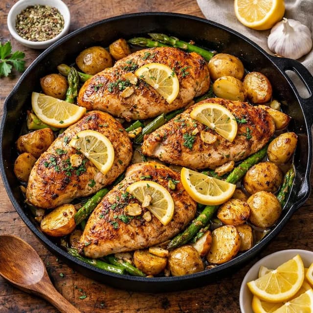 One-Pan Lemon Garlic Chicken