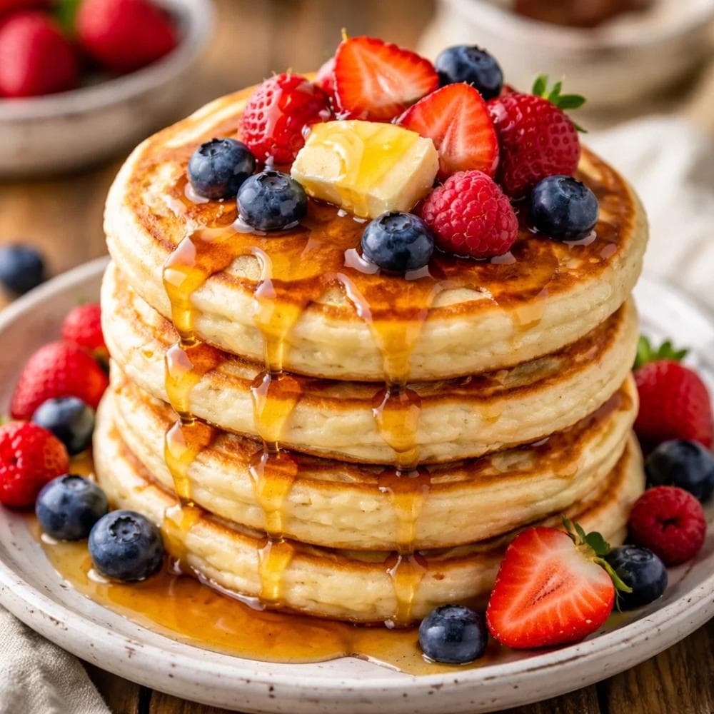 Fluffy Yogurt Pancakes