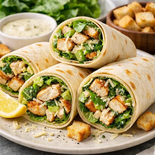 Chicken Caesar Wraps (Easy Lunch or Dinner)
