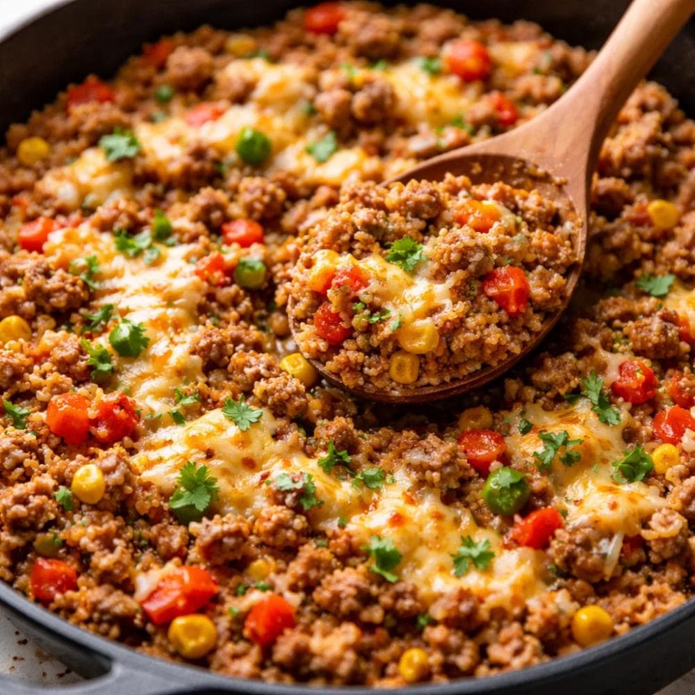 Ground Beef and Rice Skillet (Budget-Friendly Dinner)