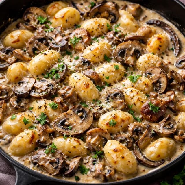 Creamy Mushroom Gnocchi Skillet