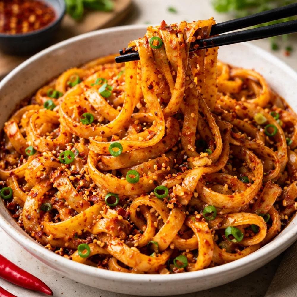 Chili Oil Noodles (Spicy 10-Minute Meal)