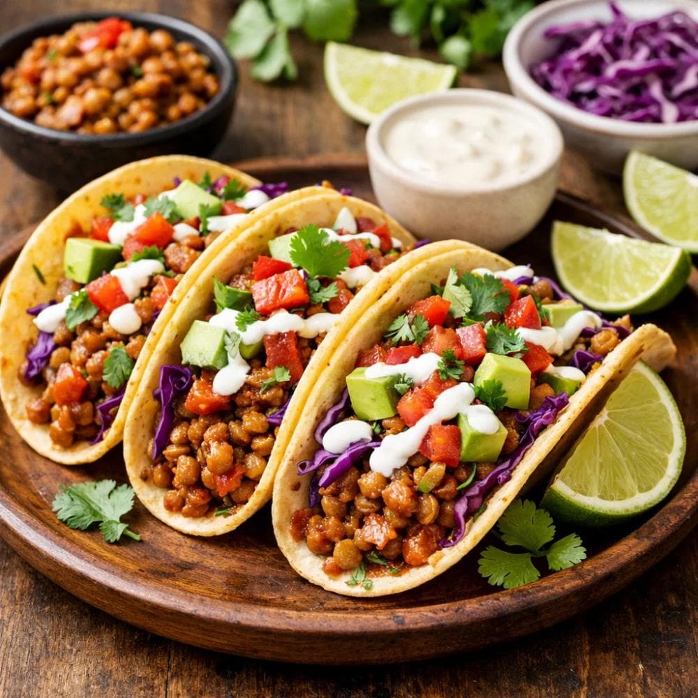 Spiced Lentil Tacos (Easy Vegetarian Tacos)