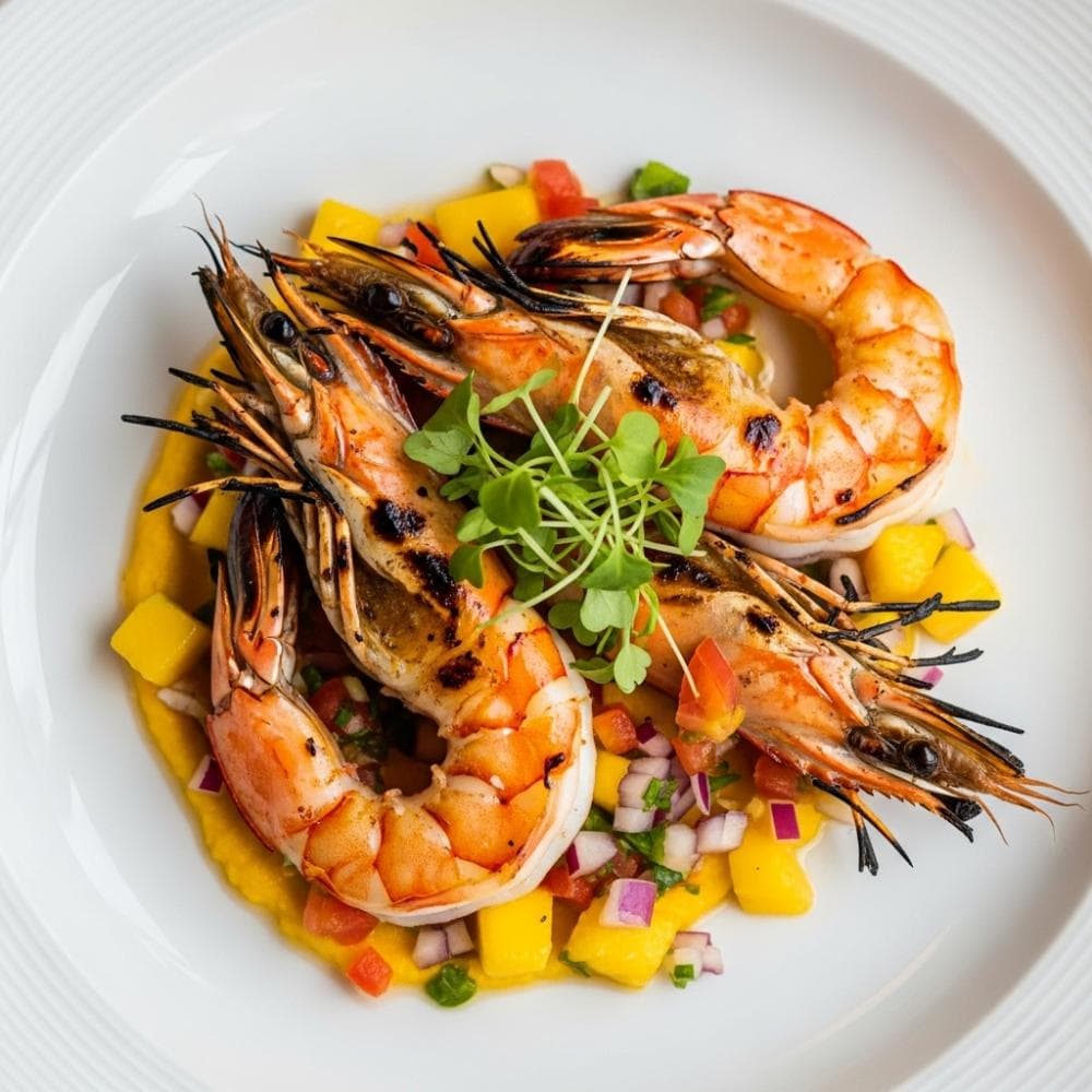 Grilled Shrimp with Spicy Mango Salsa