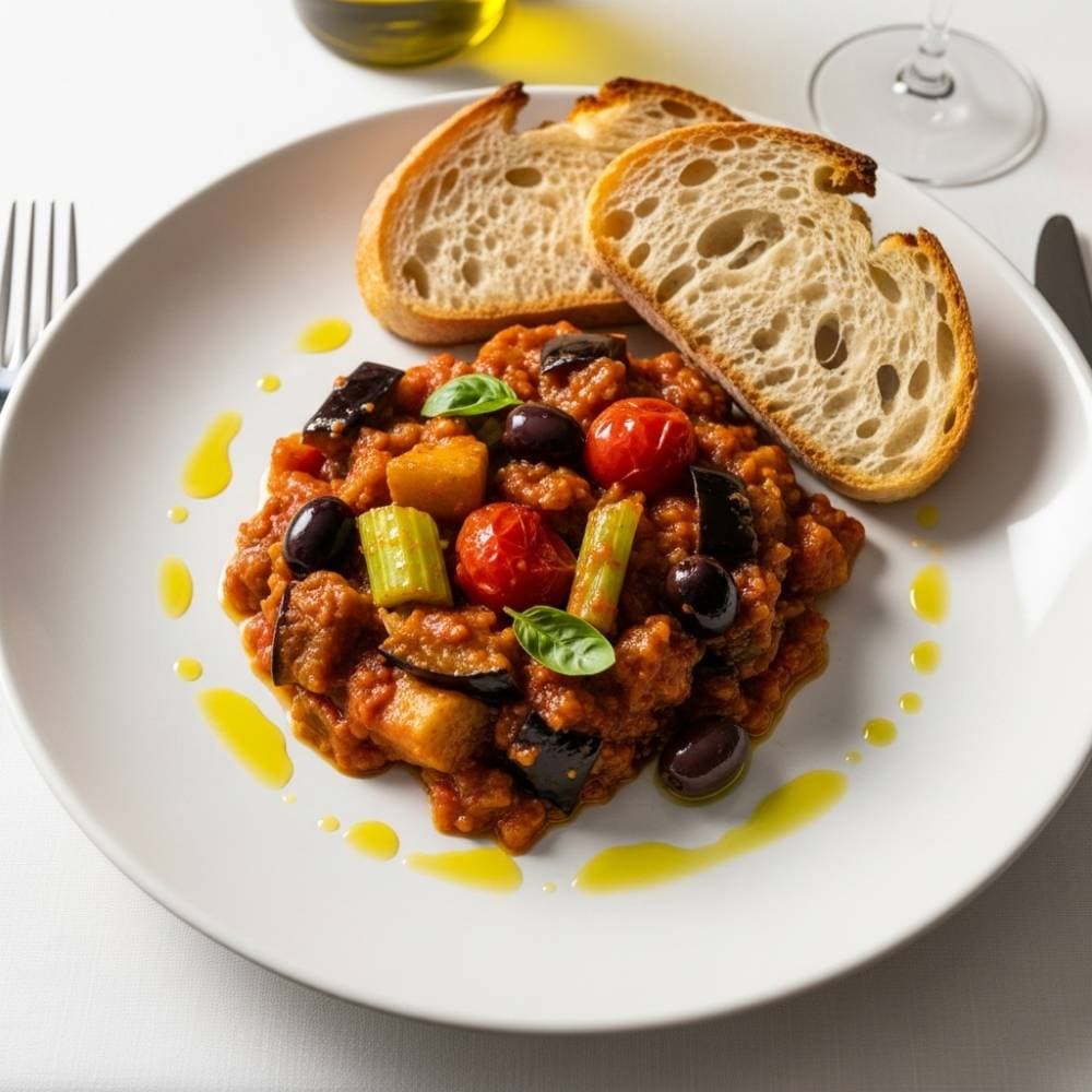 Sicilian Caponata with Crusty Bread