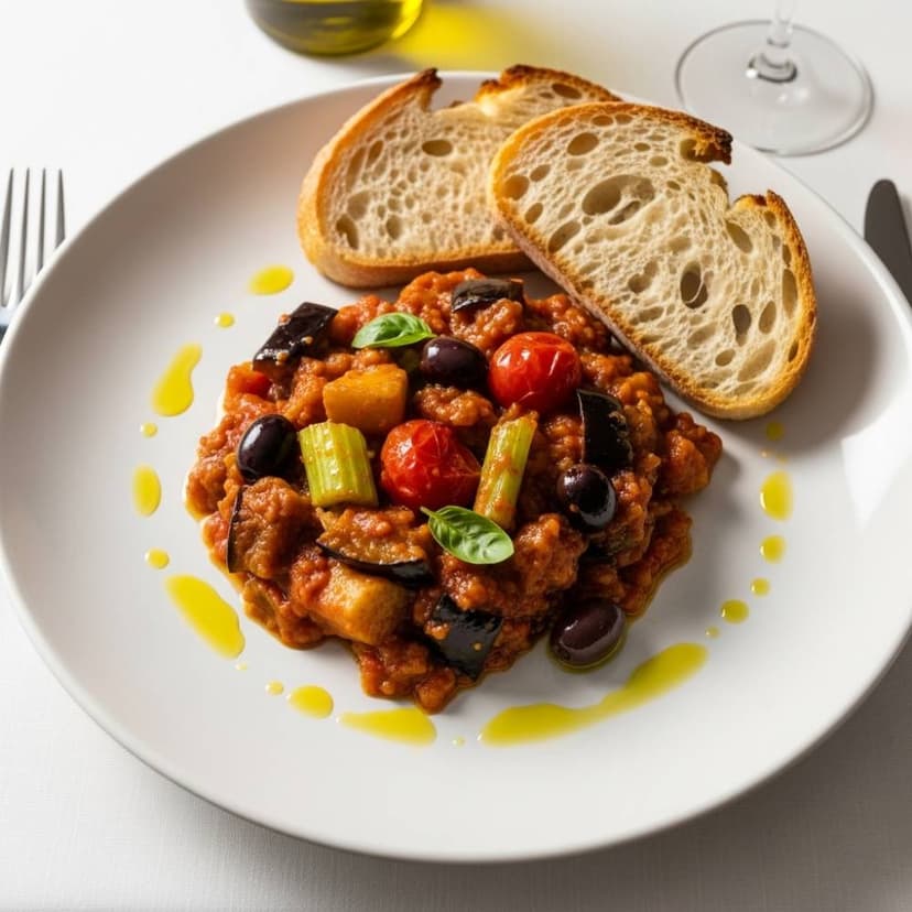 Sicilian Caponata with Crusty Bread