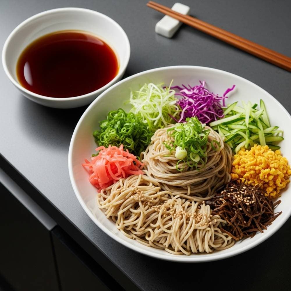 Cold Soba Noodle Bowl with Dipping Sauce