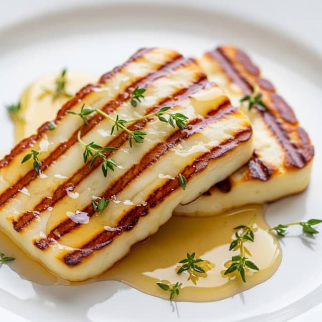 Grilled Halloumi with Honey and Thyme