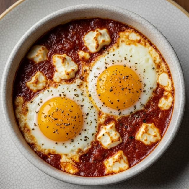 Baked Eggs with Feta