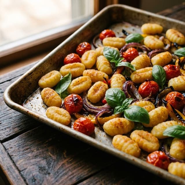Sheet Pan Gnocchi with Roasted Vegetables