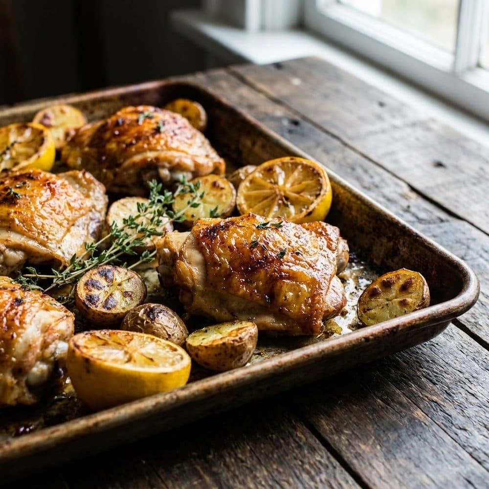 Sheet Pan Lemon Herb Chicken and Potatoes
