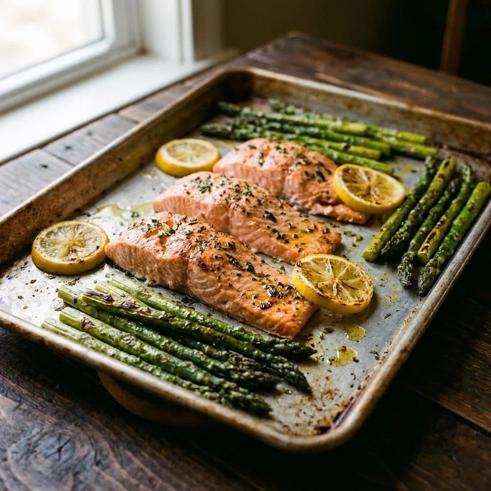 Sheet Pan Salmon and Asparagus