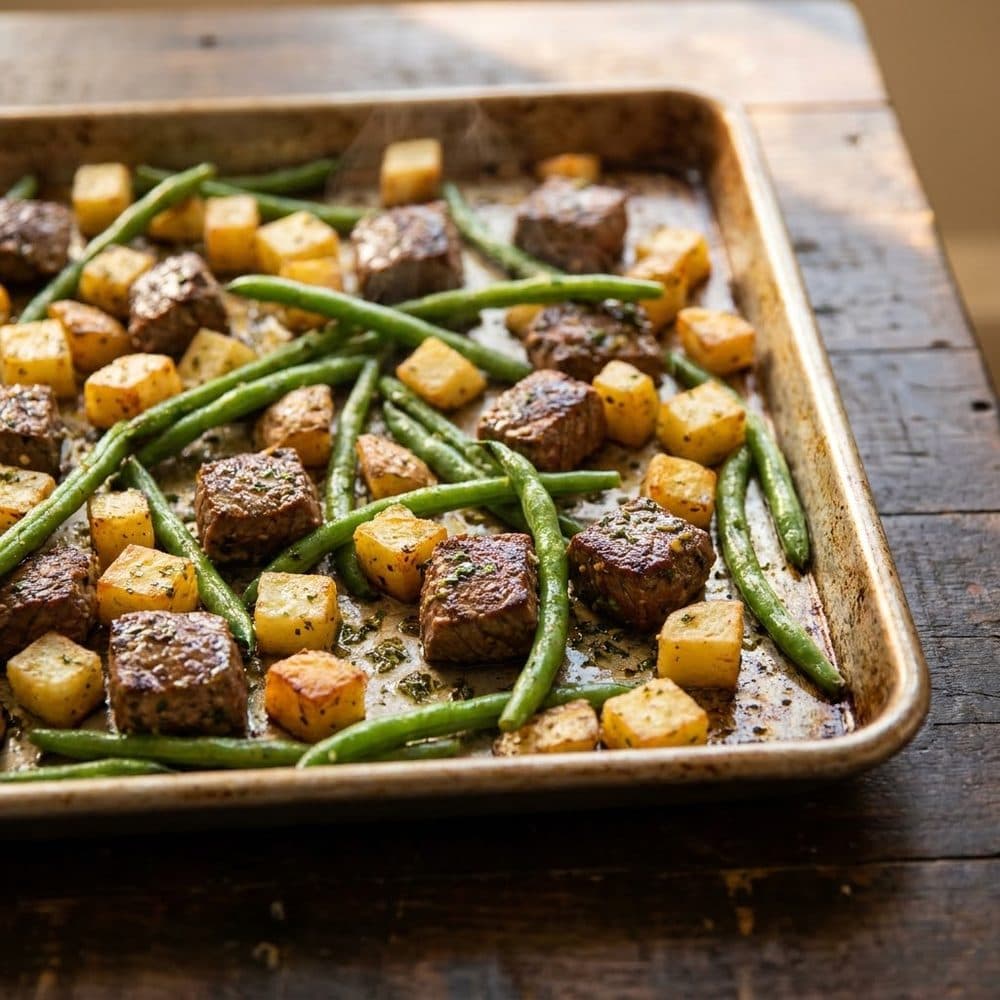 Sheet Pan Steak Bites and Potatoes
