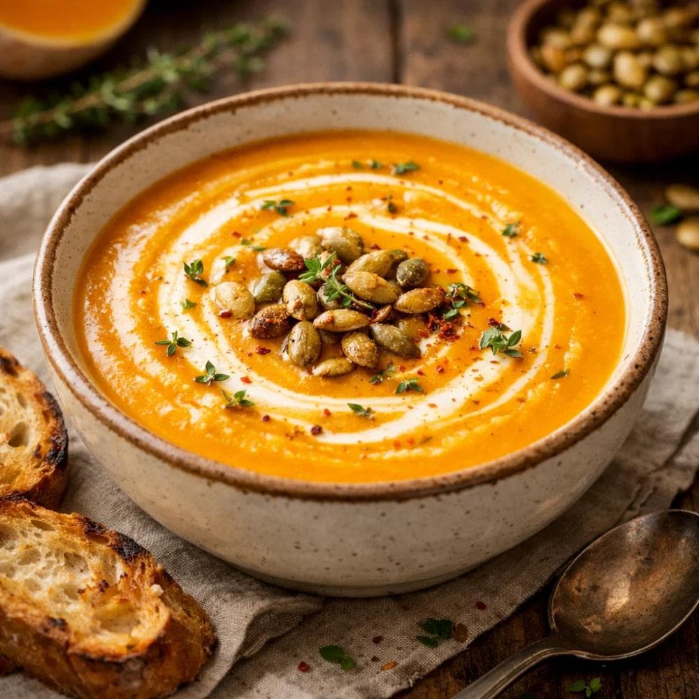 Butternut Squash Soup (Creamy and Velvety — 4 Ingredients)