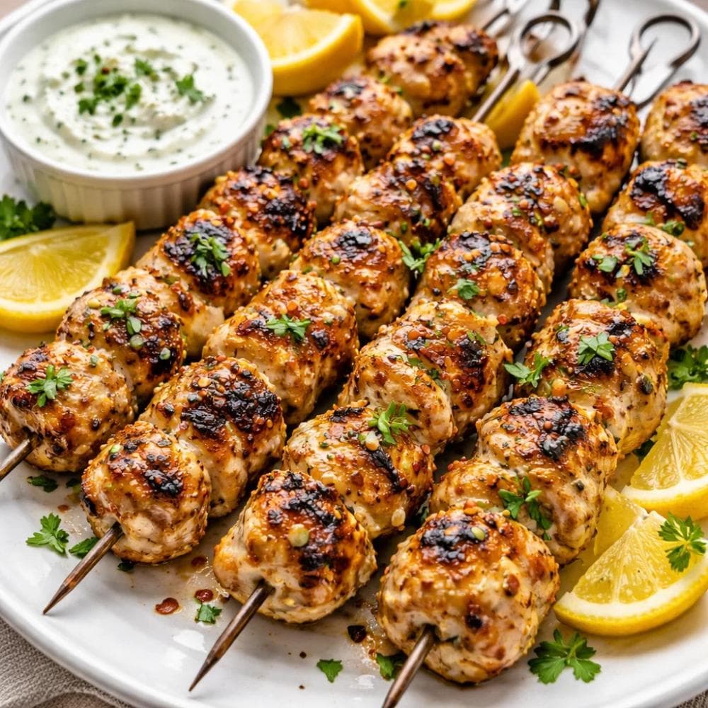 Lemon Yogurt Chicken Skewers (Juicy and Tender)