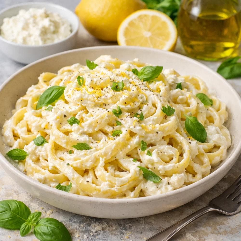 Lemon Ricotta Pasta (Light and Creamy Dinner)